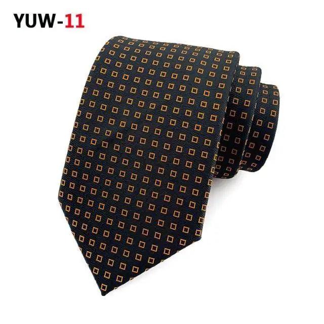 Men Business Elegant Necktie Design Silk Wedding Tie For Men Office Mens Fashion Formal Tie - 12 - STIL6538HWZSD