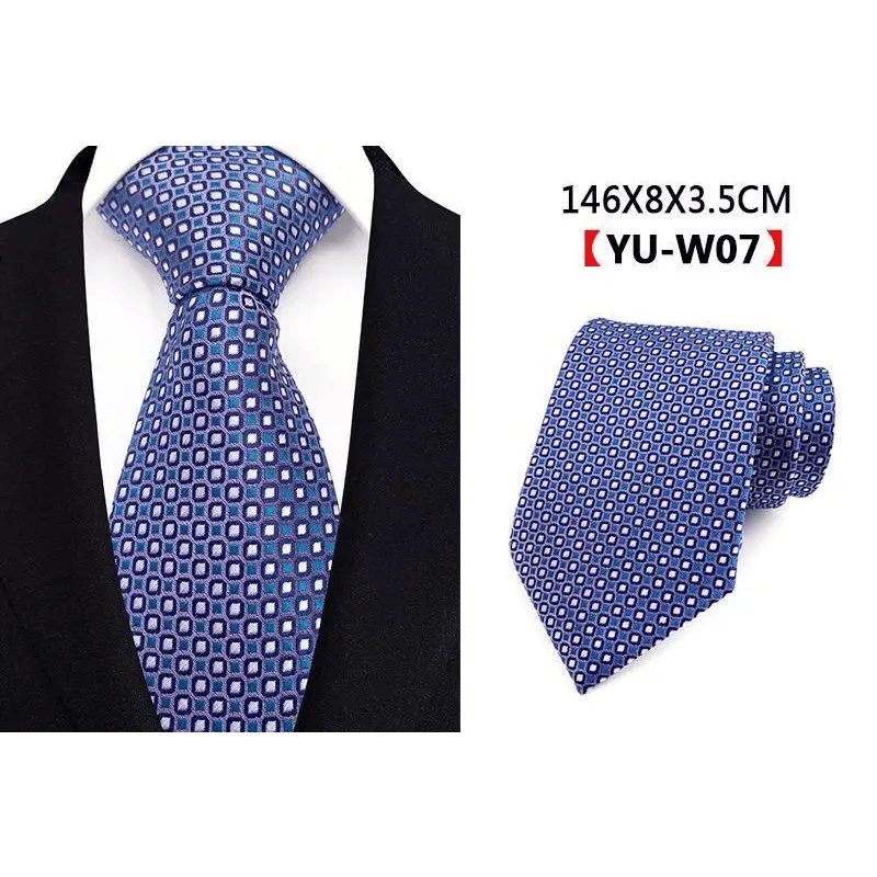 Men Business Elegant Necktie Design Silk Wedding Tie For Men Office Mens Fashion Formal Tie - STIL6538HWZSD