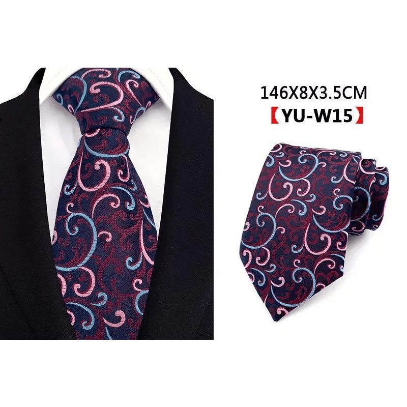 Men Business Elegant Necktie Design Silk Wedding Tie For Men Office Mens Fashion Formal Tie - STIL6538HWZSD