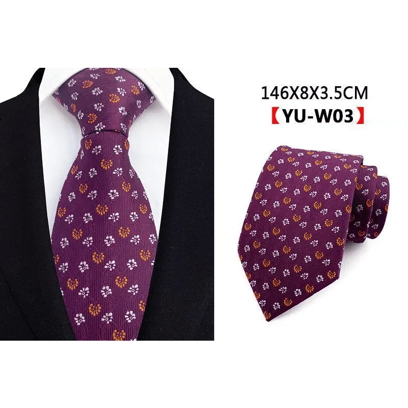 Men Business Elegant Necktie Design Silk Wedding Tie For Men Office Mens Fashion Formal Tie - STIL6538HWZSD