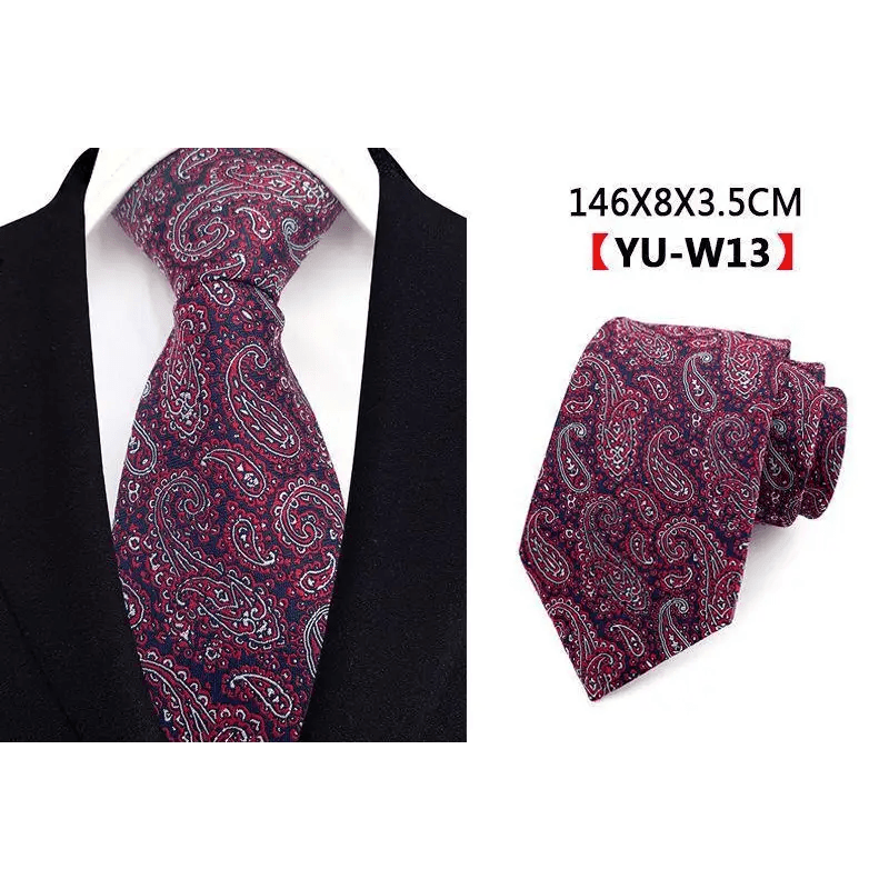 Men Business Elegant Necktie Design Silk Wedding Tie For Men Office Mens Fashion Formal Tie - STIL6538HWZSD