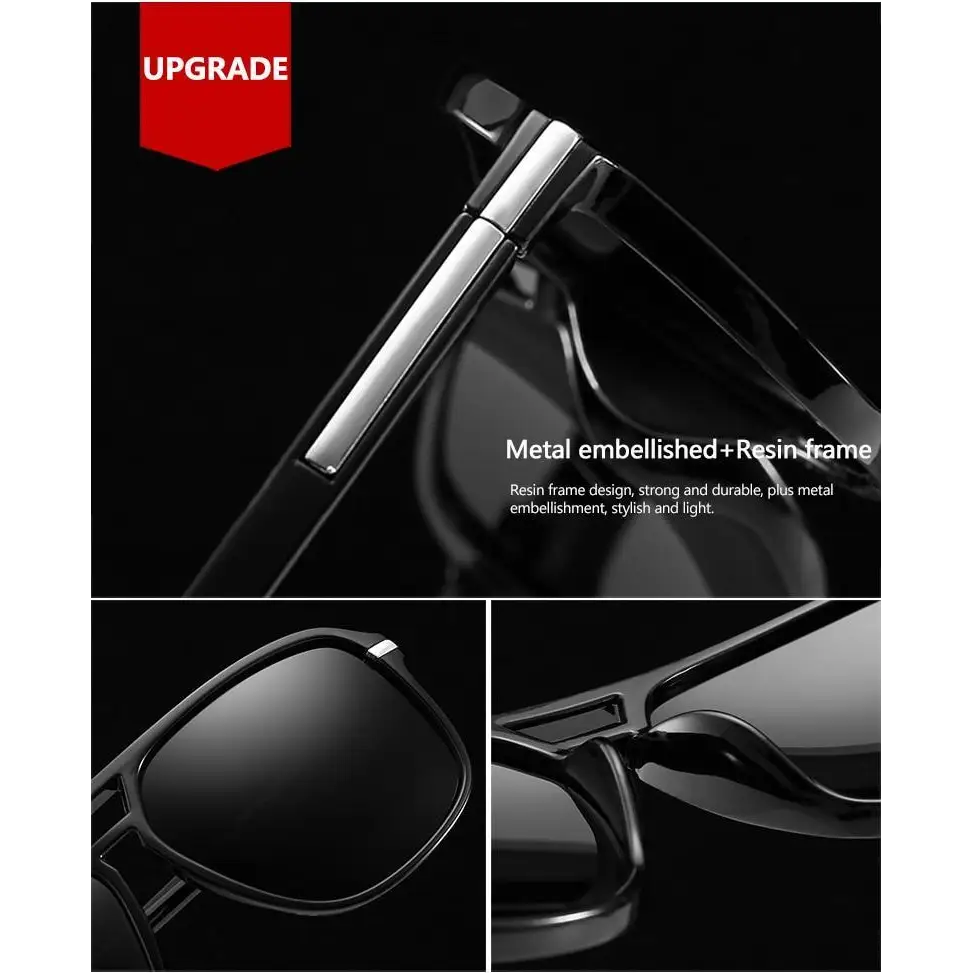 Men Elegant Cool Square Style Fashion Polarized Sunglasses Driving Vintage Design UV400 Sun Glasses - STEVVEX Sunglasses - 715, cool sunglasses, elegant sunglasses, fashion sunglasses, fashionable sunglasses, luxury sunglasses, Men sunglasses, modern sunglasses, polarized sunglasses, retro sunglasses, square sunglasses, summer sunglasses, Sun Glasses, sunglasses, sunglasses for men, UV400 Sunglasses, vintage sunglasses - Stevvex.com