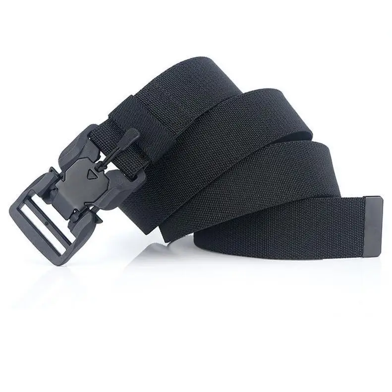 Men Tactical Quick Release Magnetic Buckle Belt Classic Soft Nylon Sports Duty Work Belts - STIL6767GFGFG