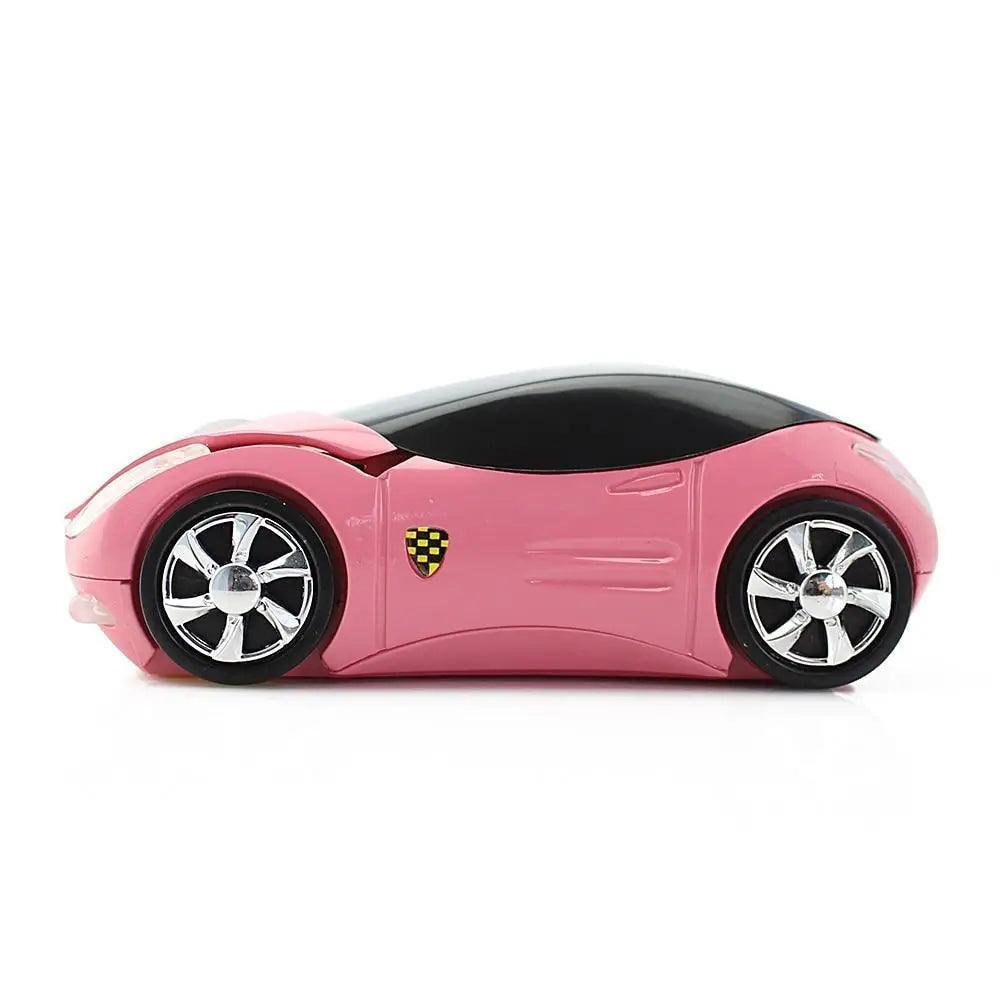 Mini 3D Red Sport Car Shape Wireless Mouse 1600DPI USB Computer Mice Unique Optical Mice With USB Receiver For Laptop