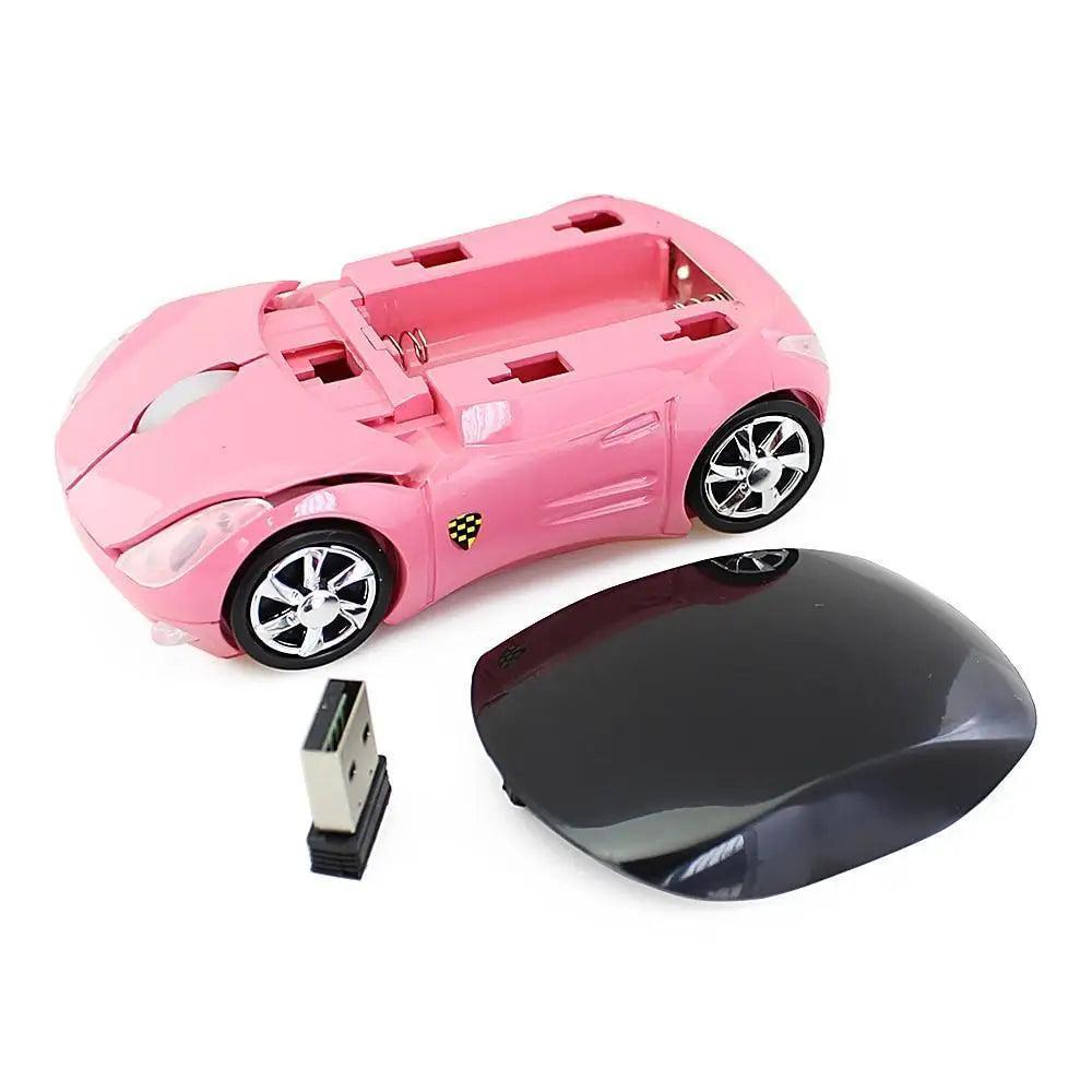 Mini 3D Red Sport Car Shape Wireless Mouse 1600DPI USB Computer Mice Unique Optical Mice With USB Receiver For Laptop