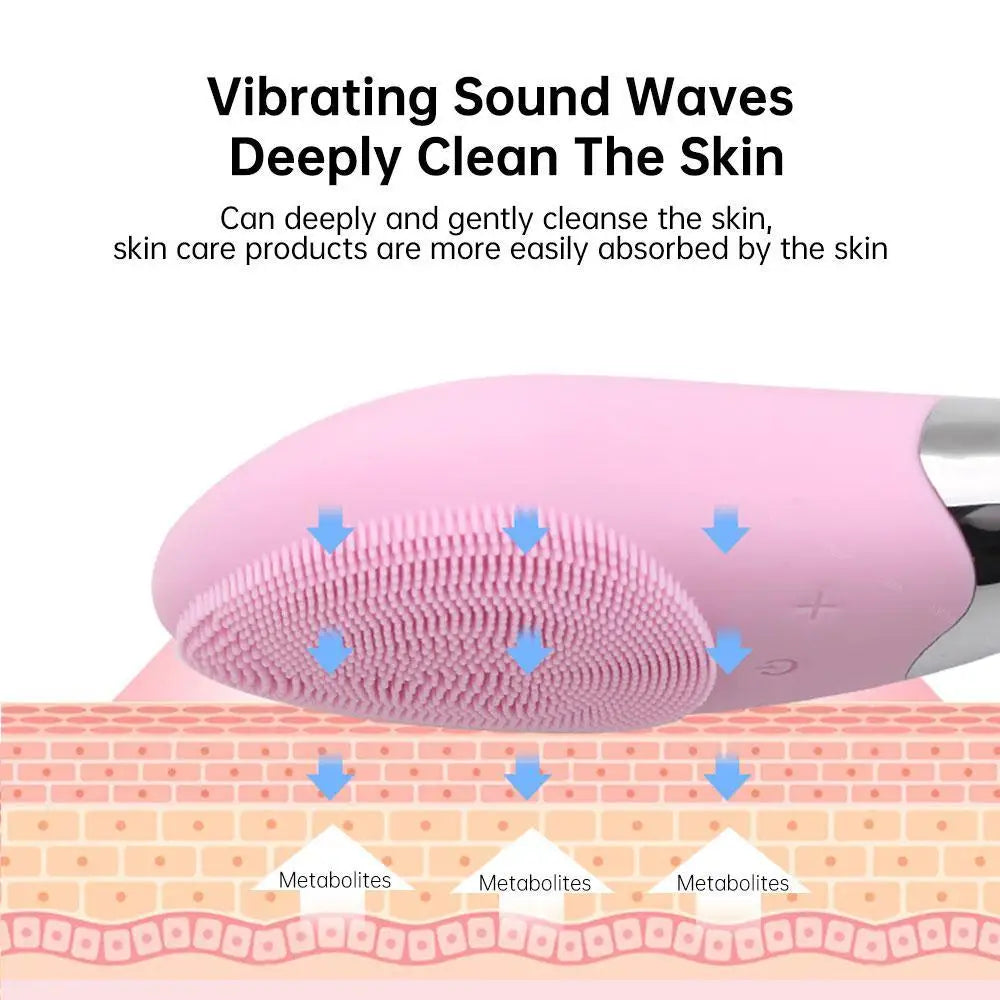 Mini Electric Silicone Facial Cleansing Brush Gentle Exfoliating Massager for all skin types Skin Care Tools - ALLURELATION - 576, face cleaning brush, face cleaning device, face skin care tools, Make up, silicone face cleanser brush, skin beauty tools, skin care machine, skin care tools, Skin Moisture, Skin Rejuvenation - Stevvex.com