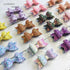 Mini Handmade Hair Bows For Girls Shiny Glitter Hair Bows Ribbon Clips Hair Accessories For Baby Girls And Teens