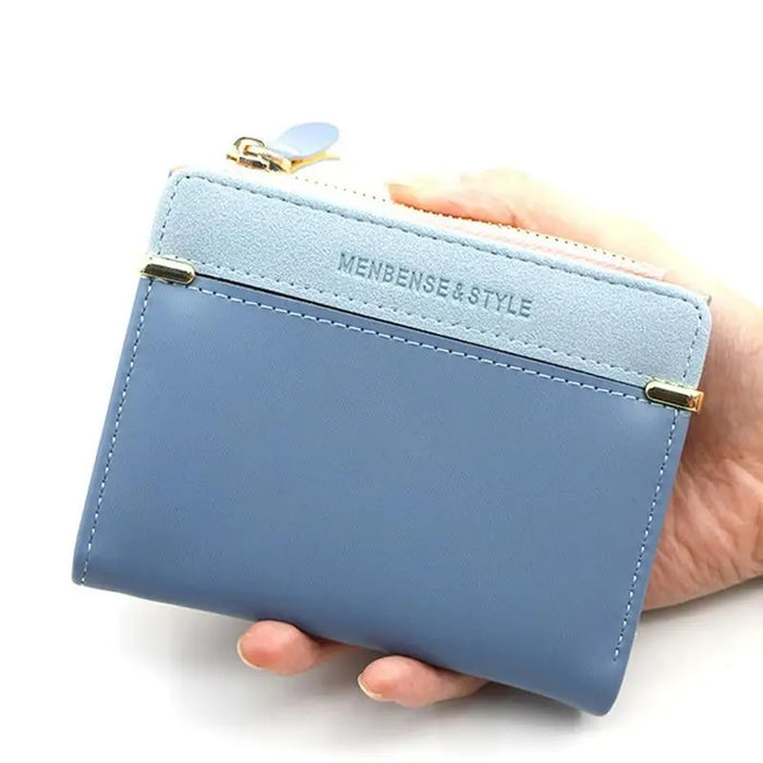 Mini PU Leather Women Elegant Purse Wallet Simple Design Lightweight Portable Small Female Wallet - STIL8609VHJHJ