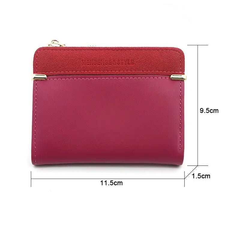 Mini PU Leather Women Elegant Purse Wallet Simple Design Lightweight Portable Small Female Wallet - STIL8609VHJHJ