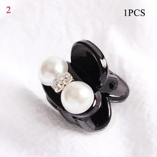 Mini Round Pearl Hair Clips For Women Simple Design Hair Claw Barrettes Hair Clips Cute Small Hair Accessories - 2