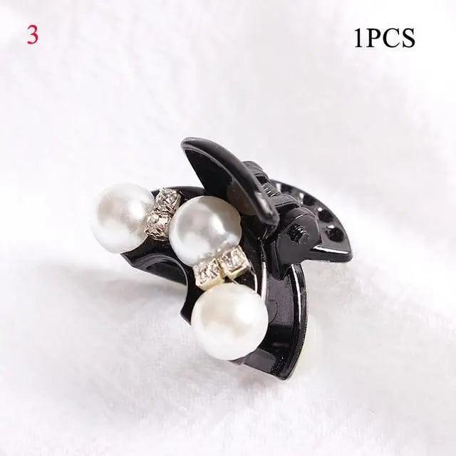 Mini Round Pearl Hair Clips For Women Simple Design Hair Claw Barrettes Hair Clips Cute Small Hair Accessories - 3