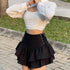 Mini Skirt Girls Sweet Black High Waist Pleated Skirt Cute Dark Lightweight Simple Design Skirts - STEVVEX Fashion - 726, black skirt, clothes, cute mini skirt, cute skirt, dark skirt, elegant skirt, girl skirt, girls skirt, High Waist Pleated Skirt, High Waist Skirt, mini black skirt, mini skirt, Pleated Skirt, Skirt, skirts, sweet skirt - Stevvex.com