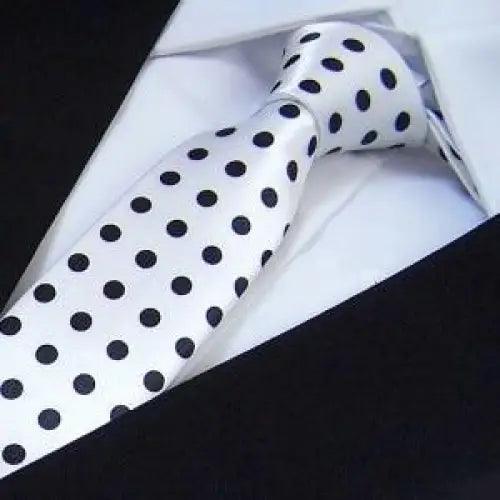 Modern Black And White Men Necktie Casual Business Meeting Formal Polyester Skinny Slim Necktie - 8 - STIL6656HDFJT