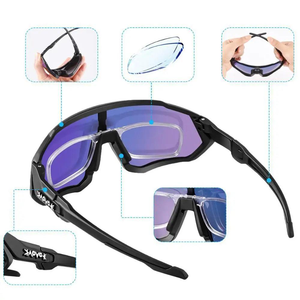 Modern Black Bike Glasses Sports Running Eyewear Fishing Polarized Glasses For Men And Women Cool Unisex Cycling UV400