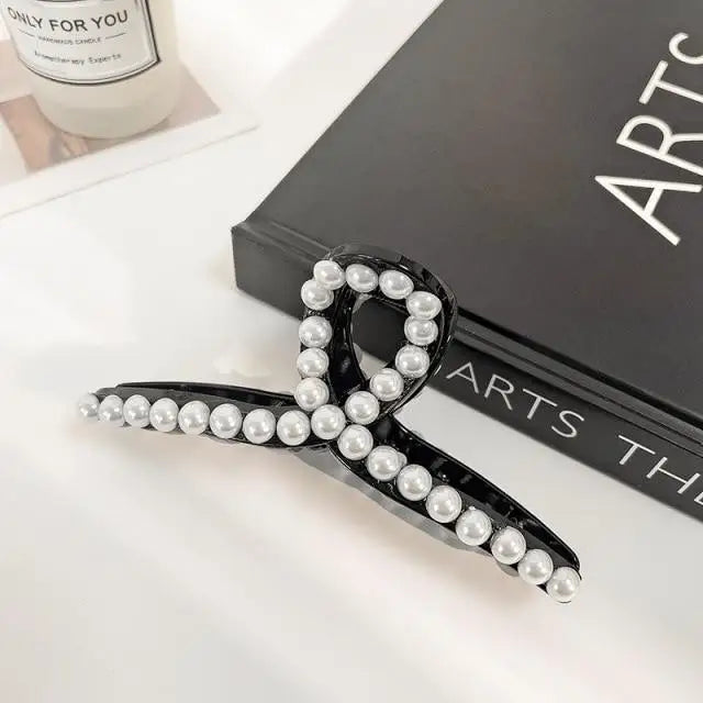 Modern Design Pearl Hair Clips Women Large Hair Clips For Thick Hair Elegant Hair Claw Strong Hold Non - slip Claw