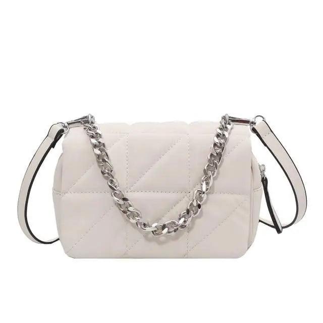 Modern Designer Metal Chain Clutches Mini Shoulder Bag Satchel Style Nylon Small Crossbody Bags For Women And Girls