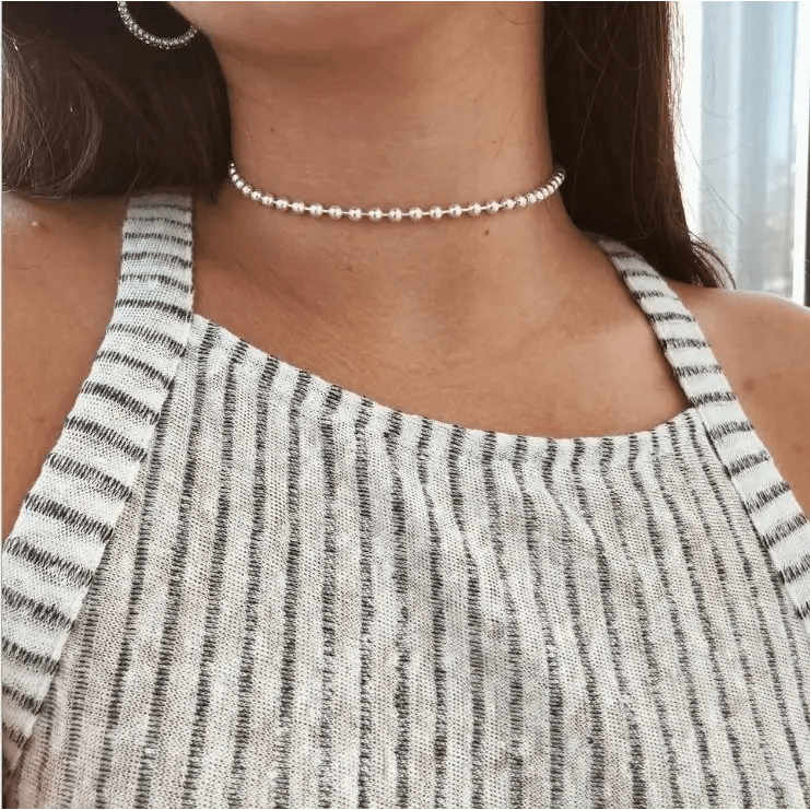 Modern Elegant Fashion Style Simple Pearl Bead Chain Choker Necklace - Aesthetic Fashion Style Jewelry for women