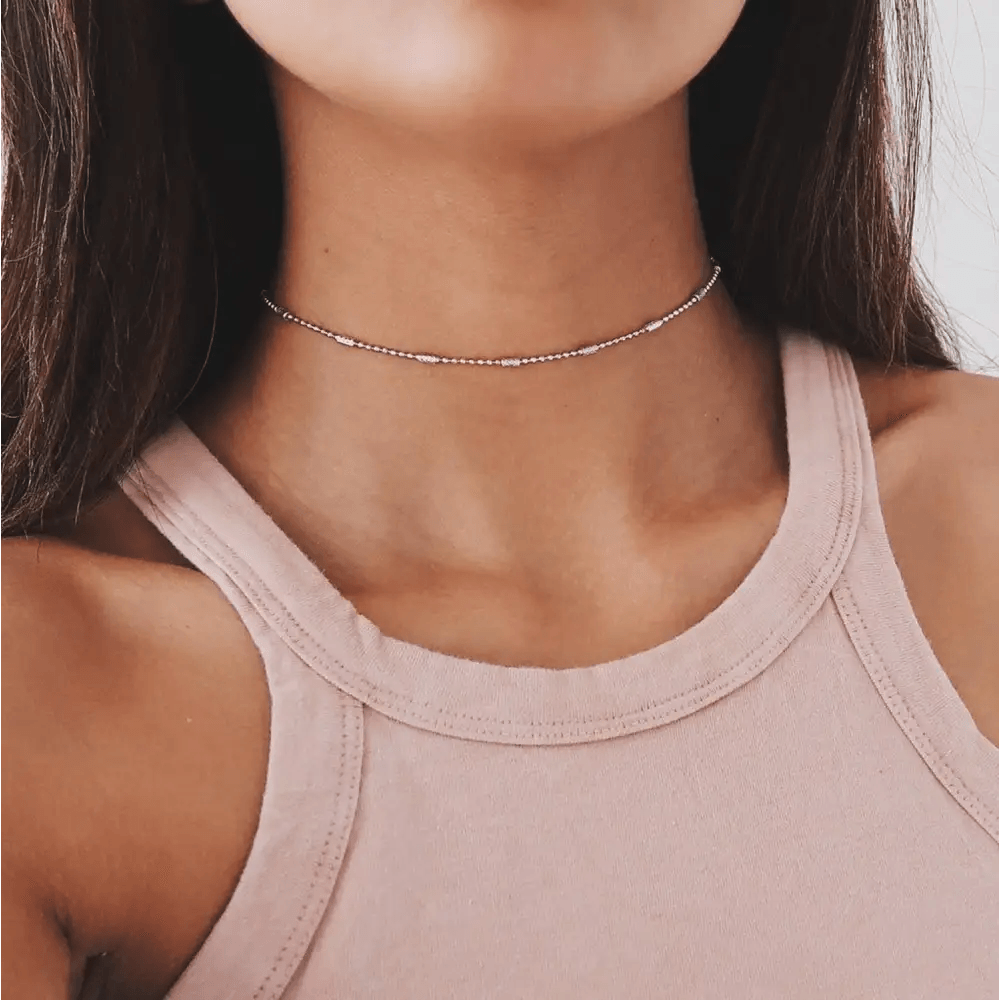 Modern Elegant Fashion Style Simple Pearl Bead Chain Choker Necklace - Aesthetic Fashion Style Jewelry for women