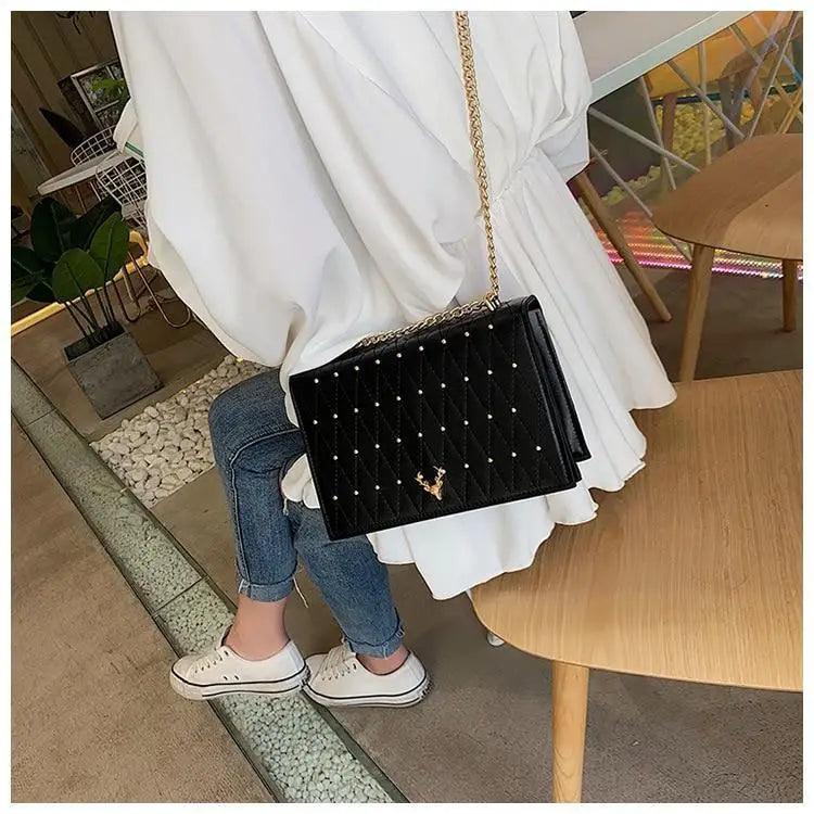 Modern Elegant Luxury Sterling Pu Leather Crossbody Bags For Women And Girls Designer Chains Shoulder Messenger Bag