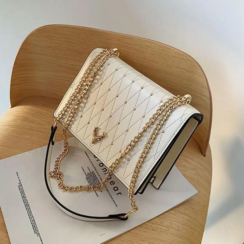 Modern Elegant Luxury Sterling Pu Leather Crossbody Bags For Women And Girls Designer Chains Shoulder Messenger Bag