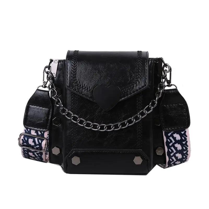 Modern Elegant Stunning Heart - Shaped Women’s Bag Cute Studded Shoulder Bag For Women And Girls - ALU93107TUV