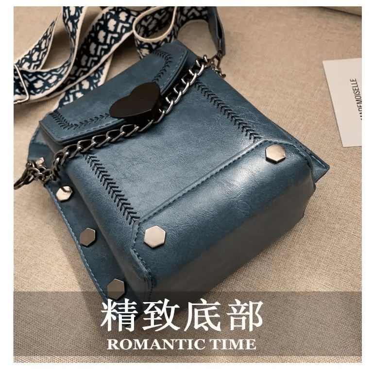 Modern Elegant Stunning Heart - Shaped Women’s Bag Cute Studded Shoulder Bag For Women And Girls - ALU93107TUV