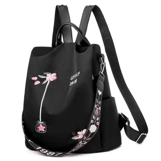 Modern Elegant Waterproof Women’s Backpack Fashionable Anti - theft Women Backpacks Nice Print School Bag High