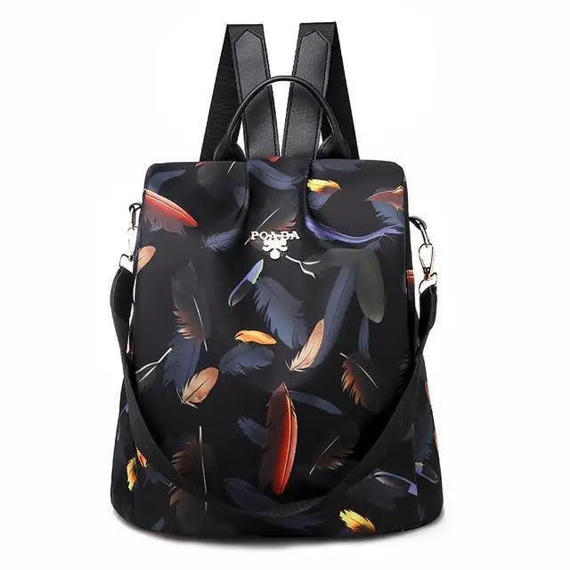 Modern Elegant Waterproof Women’s Backpack Fashionable Anti - theft Women Backpacks Nice Print School Bag High