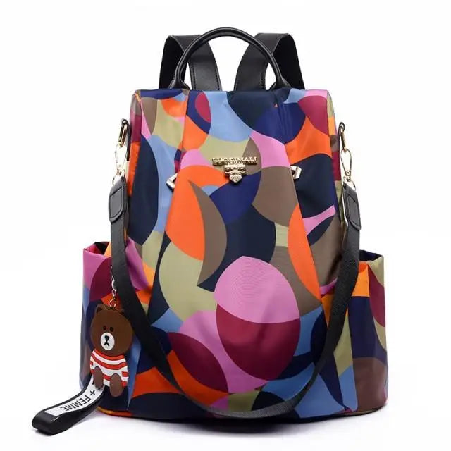 Modern Elegant Waterproof Women’s Backpack Fashionable Anti - theft Women Backpacks Nice Print School Bag High