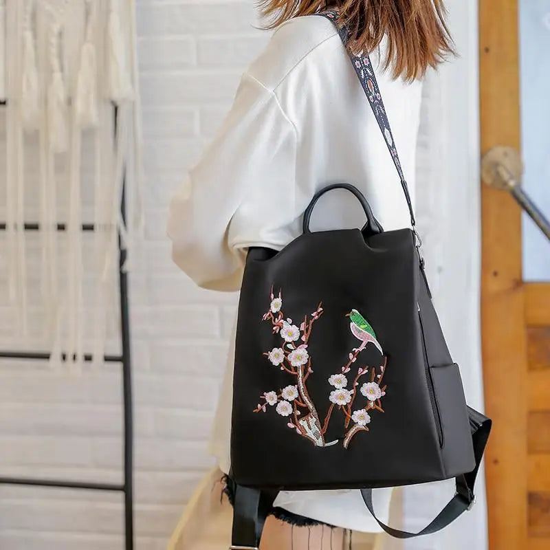 Modern Elegant Waterproof Women’s Backpack Fashionable Anti - theft Women Backpacks Nice Print School Bag High