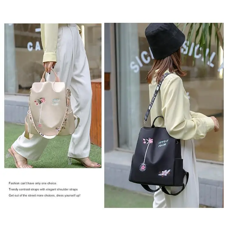 Modern Elegant Waterproof Women’s Backpack Fashionable Anti - theft Women Backpacks Nice Print School Bag High