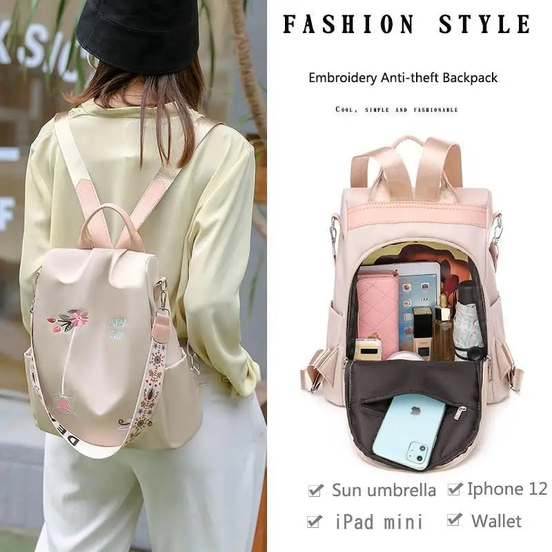 Modern Elegant Waterproof Women’s Backpack Fashionable Anti - theft Women Backpacks Nice Print School Bag High