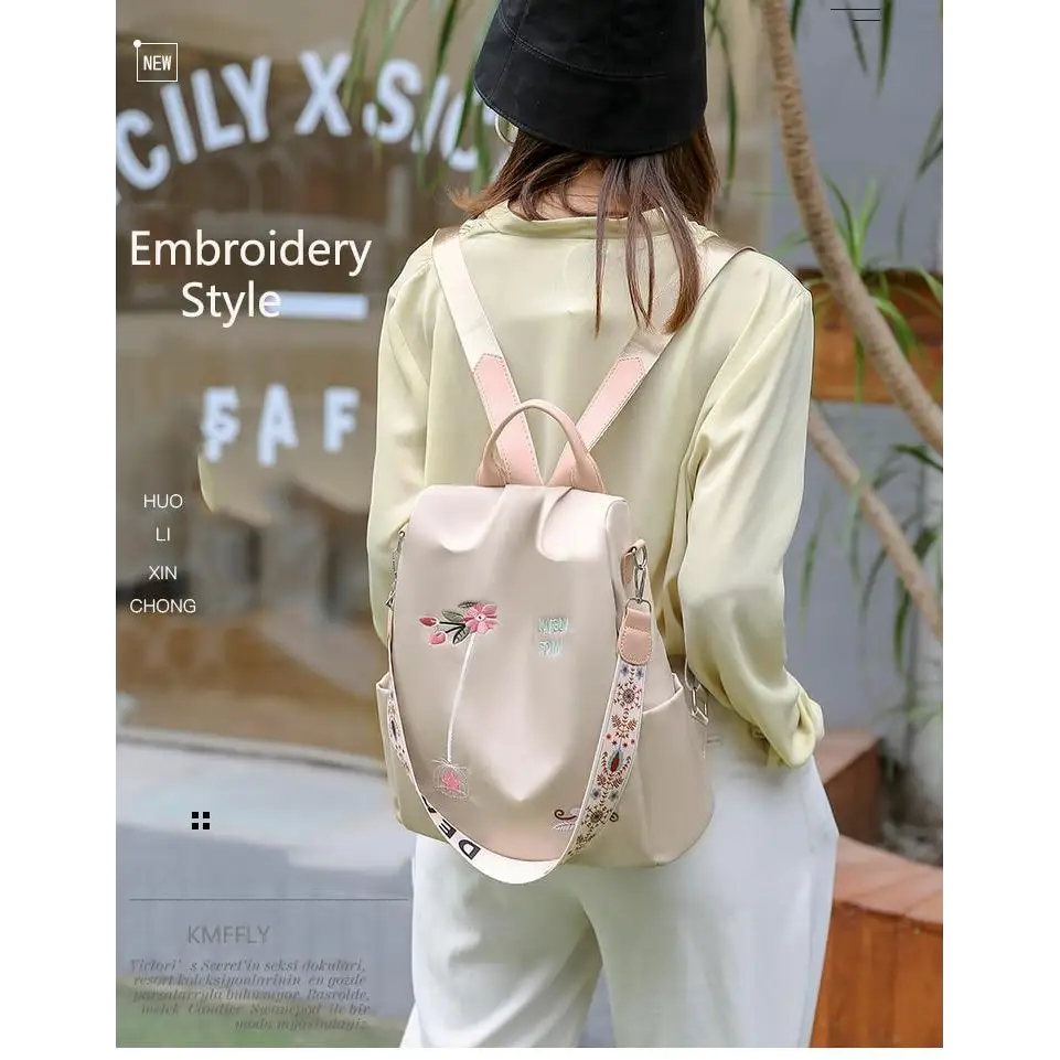 Modern Elegant Waterproof Women’s Backpack Fashionable Anti - theft Women Backpacks Nice Print School Bag High