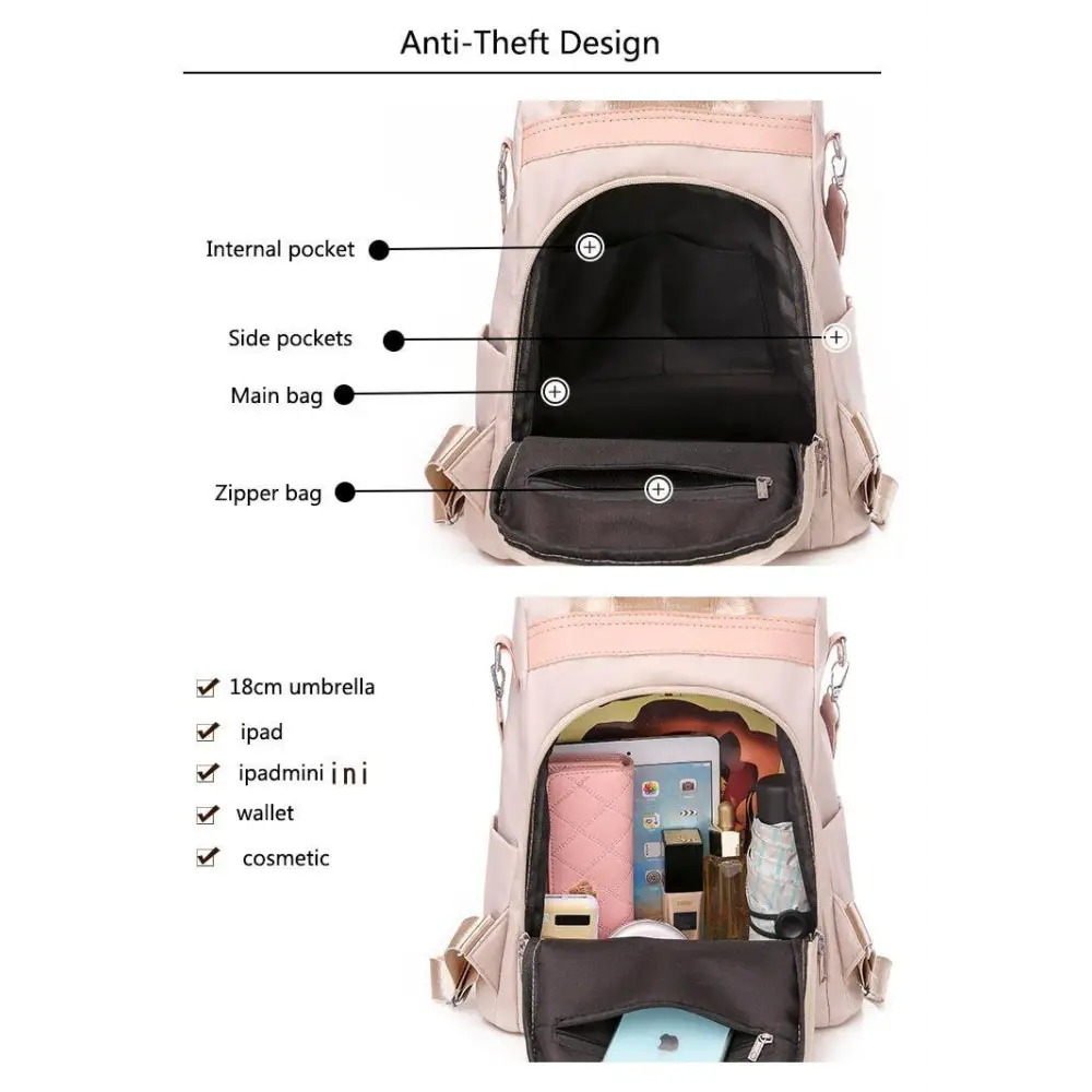 Modern Elegant Waterproof Women’s Backpack Fashionable Anti - theft Women Backpacks Nice Print School Bag High