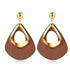 Modern Handmade Retro Modern Wooden Drop Dangler Earrings For Women And Girls In Trend Design - Women Fasion