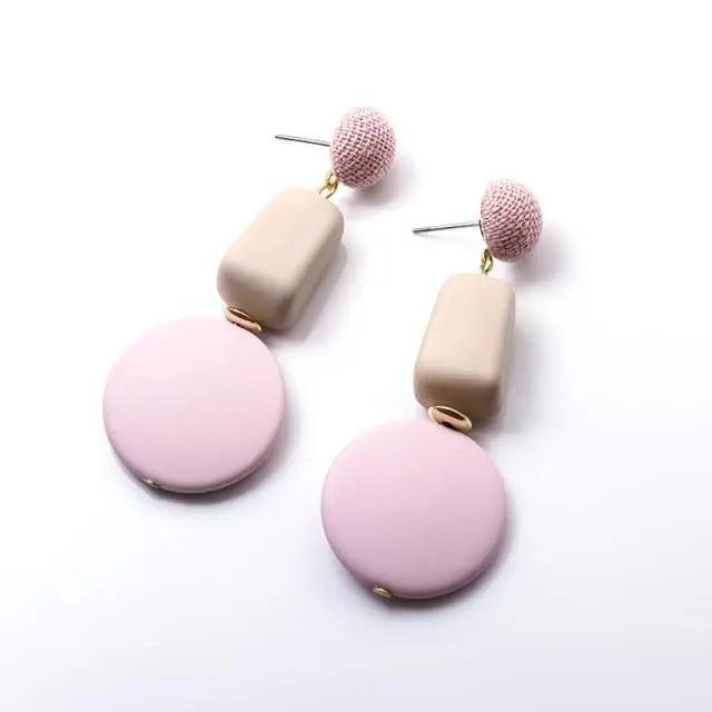 Modern Handmade Retro Modern Wooden Drop Dangler Earrings For Women And Girls In Trend Design - Women Fasion