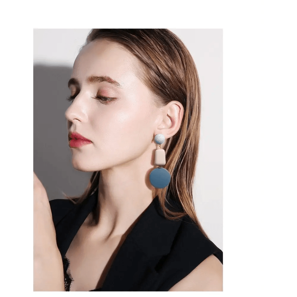 Modern Handmade Retro Modern Wooden Drop Dangler Earrings For Women And Girls In Trend Design - Women Fasion