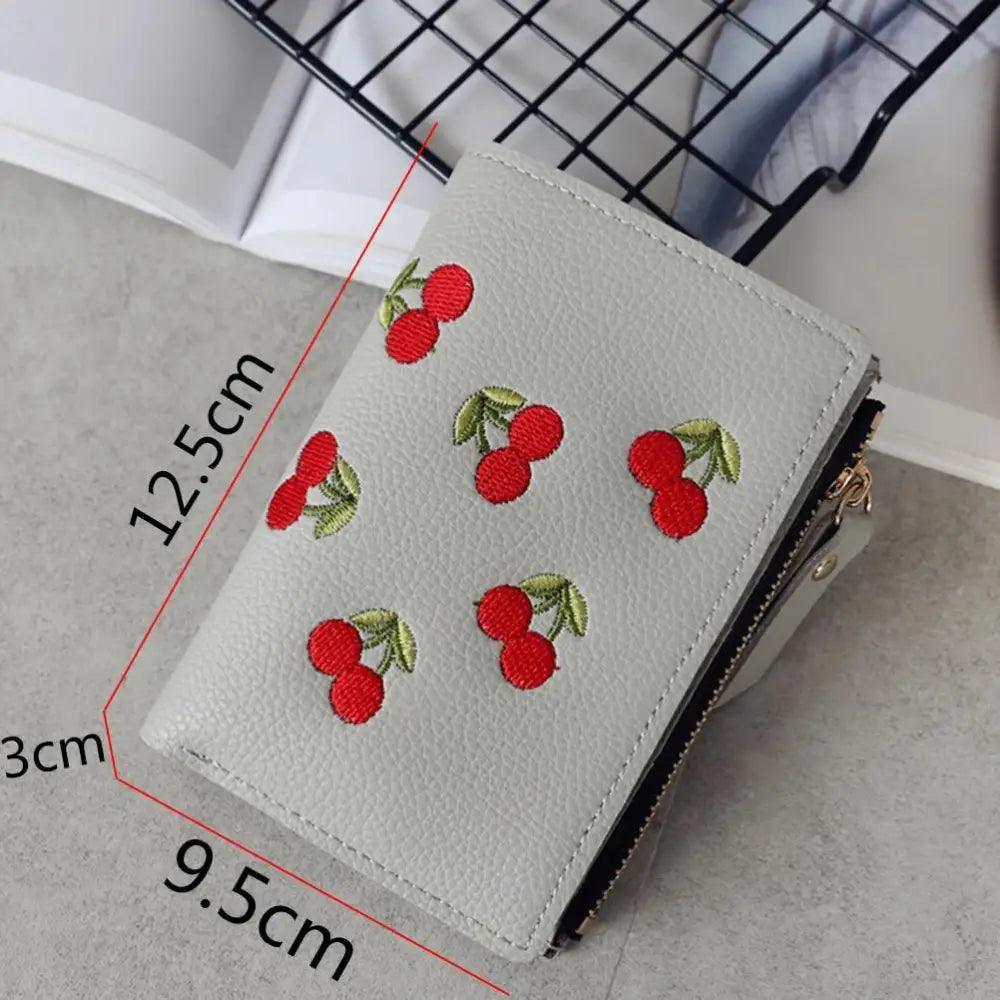 Modern Lightweight Cherry PU Leather Mini Wallet For Women Cute Design Purse Women Holder Minimalist Bag - STEVVEX Fashion - 705, card holder for women, cherry wallet, classic wallets, coin purse, cute cherry wallet for women, cute wallets, fashion wallet, fruit wallet, ladies purse, ladies wallet, leather wallet, mini wallet, mini wallet for women, purse for girls, retro wallets, short purse, short wallet, trendy wallets, wallet, wallets, wallets for women, women wallets - Stevvex.com