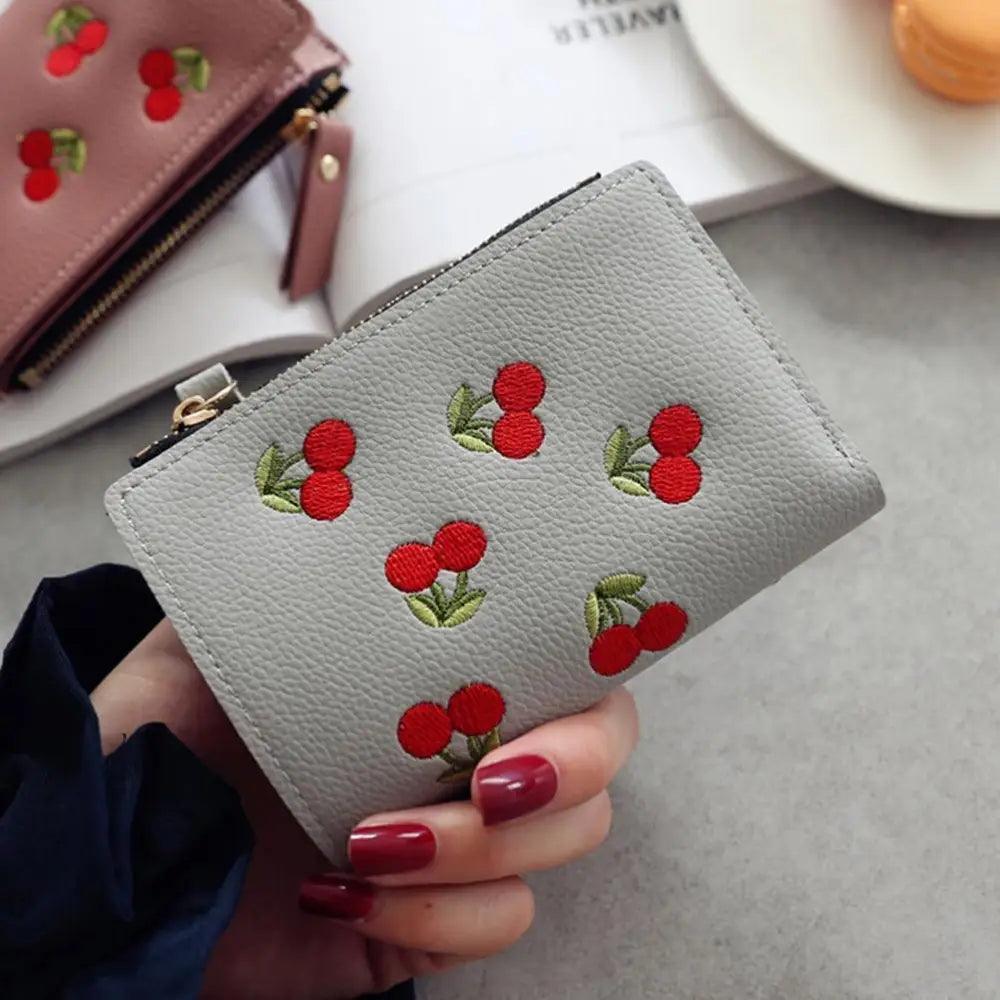 Modern Lightweight Cherry PU Leather Mini Wallet For Women Cute Design Purse Women Holder Minimalist Bag - STEVVEX Fashion - 705, card holder for women, cherry wallet, classic wallets, coin purse, cute cherry wallet for women, cute wallets, fashion wallet, fruit wallet, ladies purse, ladies wallet, leather wallet, mini wallet, mini wallet for women, purse for girls, retro wallets, short purse, short wallet, trendy wallets, wallet, wallets, wallets for women, women wallets - Stevvex.com