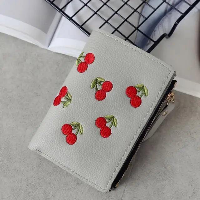 Modern Lightweight Cherry PU Leather Mini Wallet For Women Cute Design Purse Women Holder Minimalist Bag - STEVVEX Fashion - 705, card holder for women, cherry wallet, classic wallets, coin purse, cute cherry wallet for women, cute wallets, fashion wallet, fruit wallet, ladies purse, ladies wallet, leather wallet, mini wallet, mini wallet for women, purse for girls, retro wallets, short purse, short wallet, trendy wallets, wallet, wallets, wallets for women, women wallets - Stevvex.com