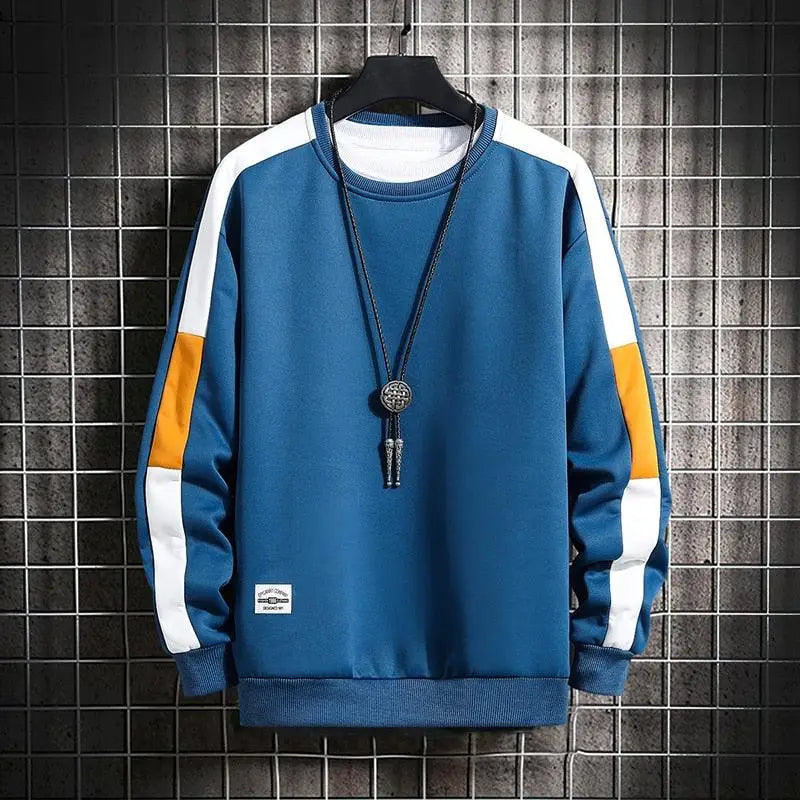 Modern Long Sleeve Sweatshirts Men 2021 New Fashion Color Hoodie Casual Mens Casual O-Neck Patchwork Sweatshirt For Young Men - Treko - casual hoodie, casual sweatshirt, Cool hoodie, fashion sweatshirt, hoodie for young men, man hoodie, man sweatshirt, Modern man sweatshirt, new fashion sweatshirt, O neck hoodie, sweatshirt for young men- Stevvex.com