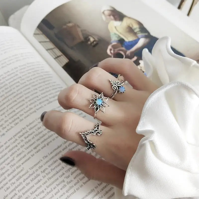 Modern Luxury New Fashion Vintage 925 Sterling Silver Rings For women - Aesthetic Stylish Exquisite Open Rings Jewelry