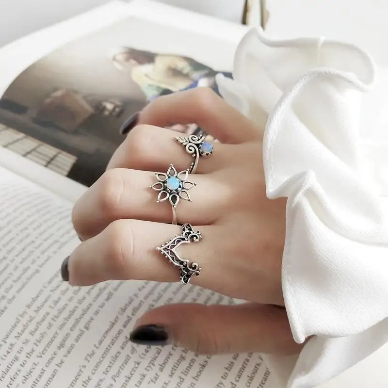 Modern Luxury New Fashion Vintage 925 Sterling Silver Rings For women - Aesthetic Stylish Exquisite Open Rings Jewelry