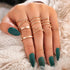 Modern Luxury Ring Set for Girls Splendid Fashionable Crystal Sun Pearl Rings Set for Women And Girls Gold Color Heart