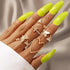 Modern Luxury Ring Set for Girls Splendid Fashionable Crystal Sun Pearl Rings Set for Women And Girls Gold Color Heart