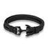  Stainless Steel Men Bracelet Red Genuine Leather Gold Black Anchor Multi-layer Braided Bracelet Homme Men Jewelry