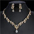 Modern Luxury Women's Wedding Jewelry Set In Modern Gold Silver Color Style Necklace & Earrings Accessory Gift - STEVVEX Jewelry - bridal accessories, bridal fashion, Earrings, Earrings set, gold silver color, jewelry, jewelry sets, necklace, Necklace and earrings, Necklace set, wedding jewelry sets, women accessories, women fashion - Stevvex.com