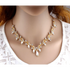 Modern Luxury Women's Wedding Jewelry Set In Modern Gold Silver Color Style Necklace & Earrings Accessory Gift - STEVVEX Jewelry - bridal accessories, bridal fashion, Earrings, Earrings set, gold silver color, jewelry, jewelry sets, necklace, Necklace and earrings, Necklace set, wedding jewelry sets, women accessories, women fashion - Stevvex.com