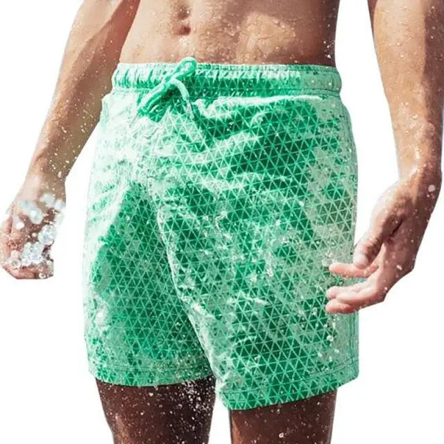 Modern Men's Summer Discoloration Swimming Trunks Magical Change Color Beach Surf Shorts Quick Dry Bathing Short Swim Pants - STEVVEX Fashion - 747, Beach Shorts, Change Color Beach Shorts, color changing shorts, colorful shorts, Discoloration shorts, Magical Shorts, men, Men Shorts, Men Trunks, Shorts, Summer, summer discoloration shorts, summer shorts, Swimming Trunks - Stevvex.com