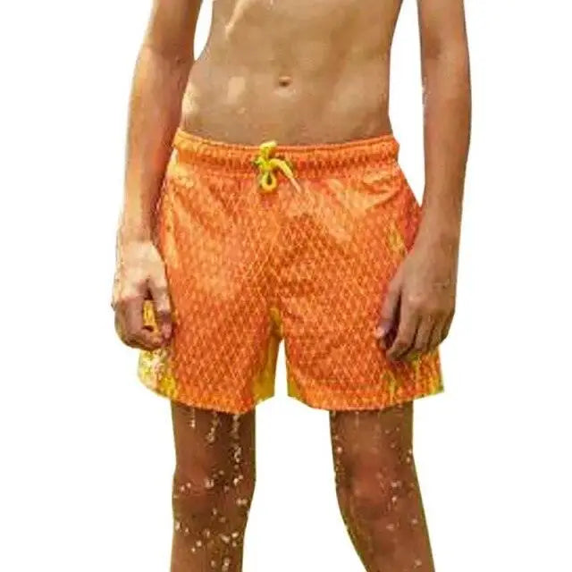 Modern Men's Summer Discoloration Swimming Trunks Magical Change Color Beach Surf Shorts Quick Dry Bathing Short Swim Pants - STEVVEX Fashion - 747, Beach Shorts, Change Color Beach Shorts, color changing shorts, colorful shorts, Discoloration shorts, Magical Shorts, men, Men Shorts, Men Trunks, Shorts, Summer, summer discoloration shorts, summer shorts, Swimming Trunks - Stevvex.com